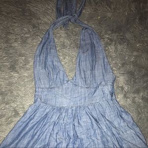 Jean halter dress